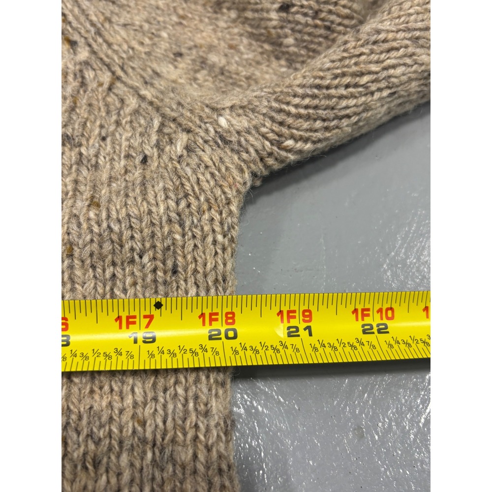 Vintage Brooks Brothers Mens Tan Donegal 100% Wool Turtleneck Sweater Medium - Picture 5 of 7